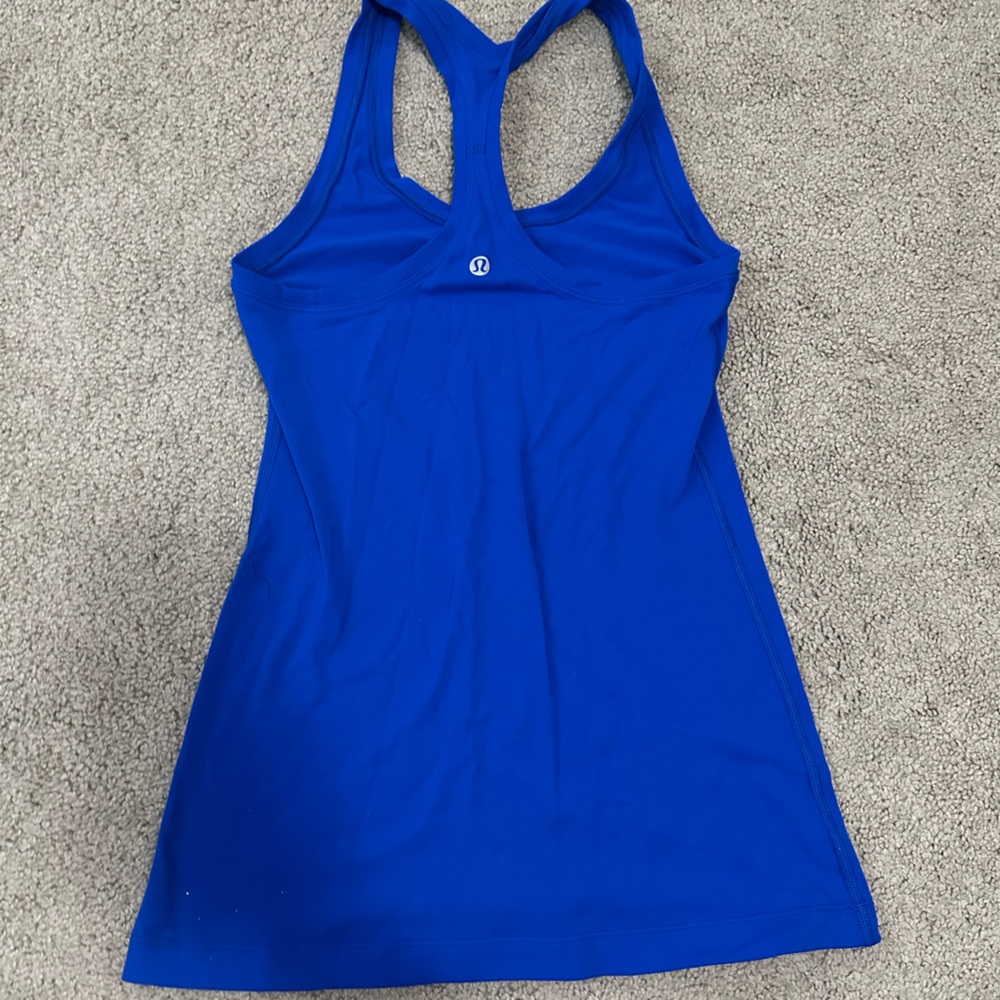 electric blue lululemon tank